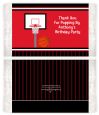 Basketball Jersey Red and Black - Personalized Popcorn Wrapper Birthday Party Favors thumbnail