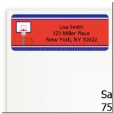 Basketball Jersey Blue and Red - Birthday Party Return Address Labels