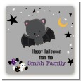 Bat - Square Personalized Halloween Sticker Labels thumbnail