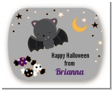 Bat - Personalized Halloween Rounded Corner Stickers