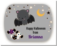 Bat - Personalized Halloween Rounded Corner Stickers