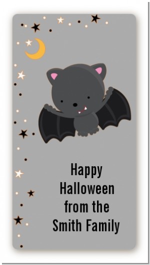 Bat - Custom Rectangle Halloween Sticker/Labels