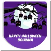 Bats On A Branch - Personalized Hand Sanitizer Sticker Labels
