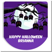 Bats On A Branch - Personalized Hand Sanitizer Sticker Labels