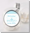 Bautizo Cross Blue - Personalized Baptism / Christening Candy Jar thumbnail