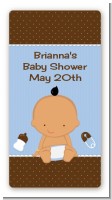 Baby Boy Hispanic - Custom Rectangle Baby Shower Sticker/Labels