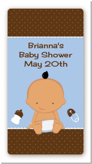 Baby Boy Hispanic - Custom Rectangle Baby Shower Sticker/Labels