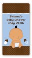 Baby Boy Hispanic - Custom Rectangle Baby Shower Sticker/Labels thumbnail