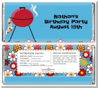 BBQ Grill - Personalized Birthday Party Candy Bar Wrappers