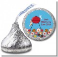 BBQ Grill - Hershey Kiss Birthday Party Sticker Labels thumbnail