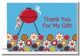 BBQ Grill - Birthday Party Thank You Cards thumbnail