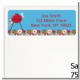 BBQ Grill - Birthday Party Return Address Labels thumbnail