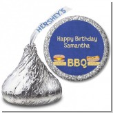 BBQ Hotdogs and Hamburgers - Hershey Kiss Birthday Party Sticker Labels