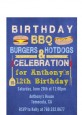 BBQ Hotdogs and Hamburgers - Birthday Party Petite Invitations thumbnail