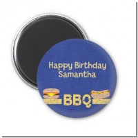 BBQ Hotdogs and Hamburgers - Personalized Birthday Party Magnet Favors