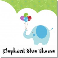 Elephant Blue Birthday Party Theme