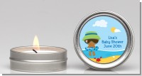 Beach Baby African American Boy - Baby Shower Candle Favors