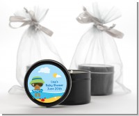 Beach Baby African American Boy - Baby Shower Black Candle Tin Favors