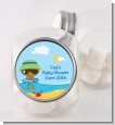 Beach Baby African American Boy - Personalized Baby Shower Candy Jar thumbnail