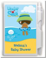 Beach Baby African American Boy - Baby Shower Personalized Notebook Favor