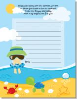Beach Baby Asian Boy - Baby Shower Notes of Advice