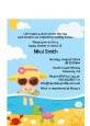 Beach Baby Asian Girl - Baby Shower Petite Invitations thumbnail