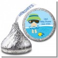 Beach Baby Boy - Hershey Kiss Baby Shower Sticker Labels thumbnail