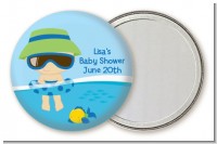 Beach Baby Boy - Personalized Baby Shower Pocket Mirror Favors