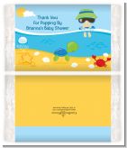 Beach Baby Boy - Personalized Popcorn Wrapper Baby Shower Favors