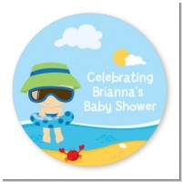 Beach Baby Boy - Personalized Baby Shower Table Confetti