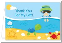 Beach Baby Boy - Baby Shower Thank You Cards