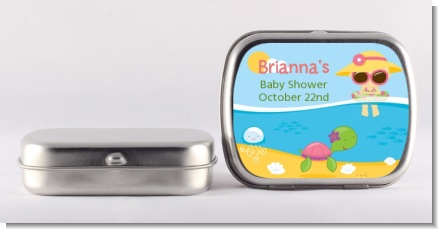Beach Baby Girl - Personalized Baby Shower Mint Tins