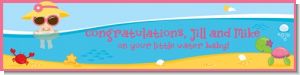 Beach Baby Girl - Personalized Baby Shower Banners