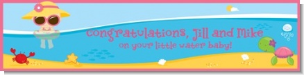 Beach Baby Girl - Personalized Baby Shower Banners