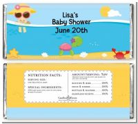 Beach Baby Girl - Personalized Baby Shower Candy Bar Wrappers