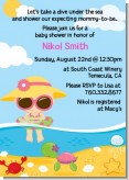 Beach Baby Girl - Baby Shower Invitations Beach Baby Girl - Baby Shower Invitations