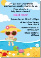 Beach Baby Girl - Baby Shower Invitations