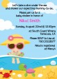 Beach Baby Girl - Baby Shower Invitations thumbnail