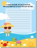 Beach Baby Girl - Baby Shower Notes of Advice