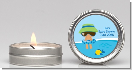 Beach Baby Hispanic Boy - Baby Shower Candle Favors