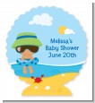 Beach Baby Hispanic Boy - Personalized Baby Shower Centerpiece Stand thumbnail