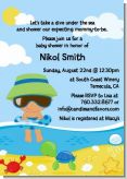 Beach Baby Hispanic Boy - Baby Shower Invitations