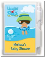 Beach Baby Hispanic Boy - Baby Shower Personalized Notebook Favor
