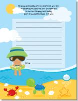 Beach Baby Hispanic Boy - Baby Shower Notes of Advice