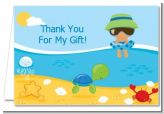Beach Baby Hispanic Boy - Baby Shower Thank You Cards