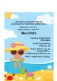 Beach Baby Hispanic Girl - Baby Shower Petite Invitations thumbnail