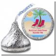 Beach Chairs - Hershey Kiss Bridal Shower Sticker Labels thumbnail