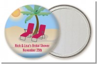 Beach Chairs - Personalized Bridal Shower Pocket Mirror Favors
