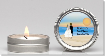 Beach Couple - Bridal Shower Candle Favors