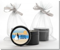 Beach Couple - Bridal Shower Black Candle Tin Favors